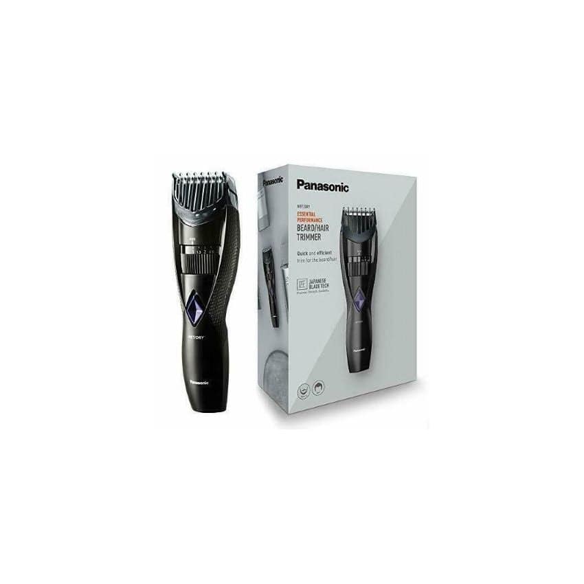 Panasonic Wet & Dry Rechargeable Beard Trimmer with 20 Length Settings & Washable Blades - Black (ER-GB37-K451)