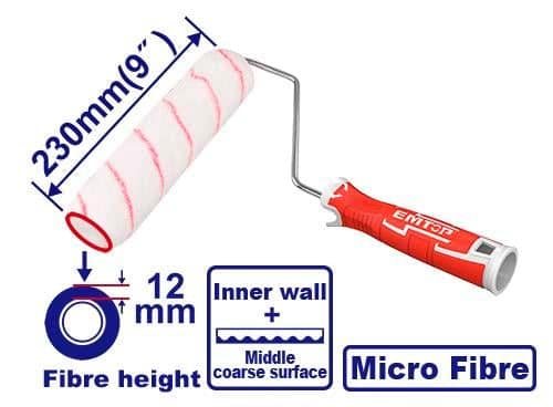 EMTOP ECBH042301 23cm Microfiber Paint Roller