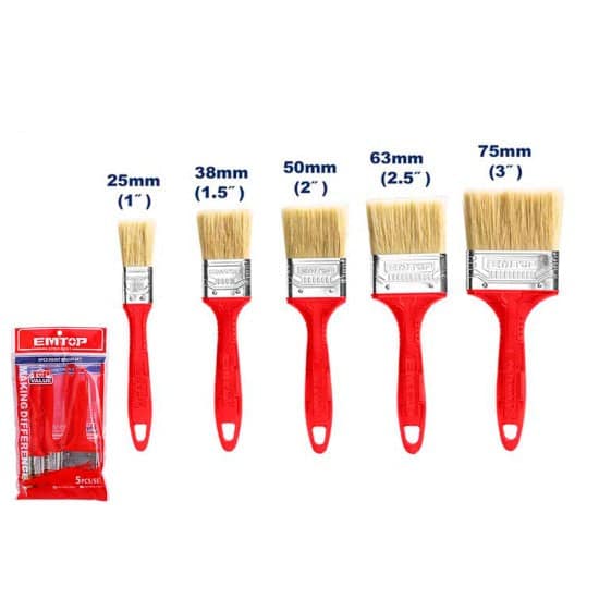 EMTOP EPBH160501 Paint Brush Set – 5 Pieces