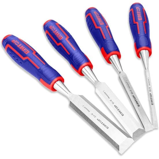 EMTOP EWCT0401 4-Piece Wood Chisel Set