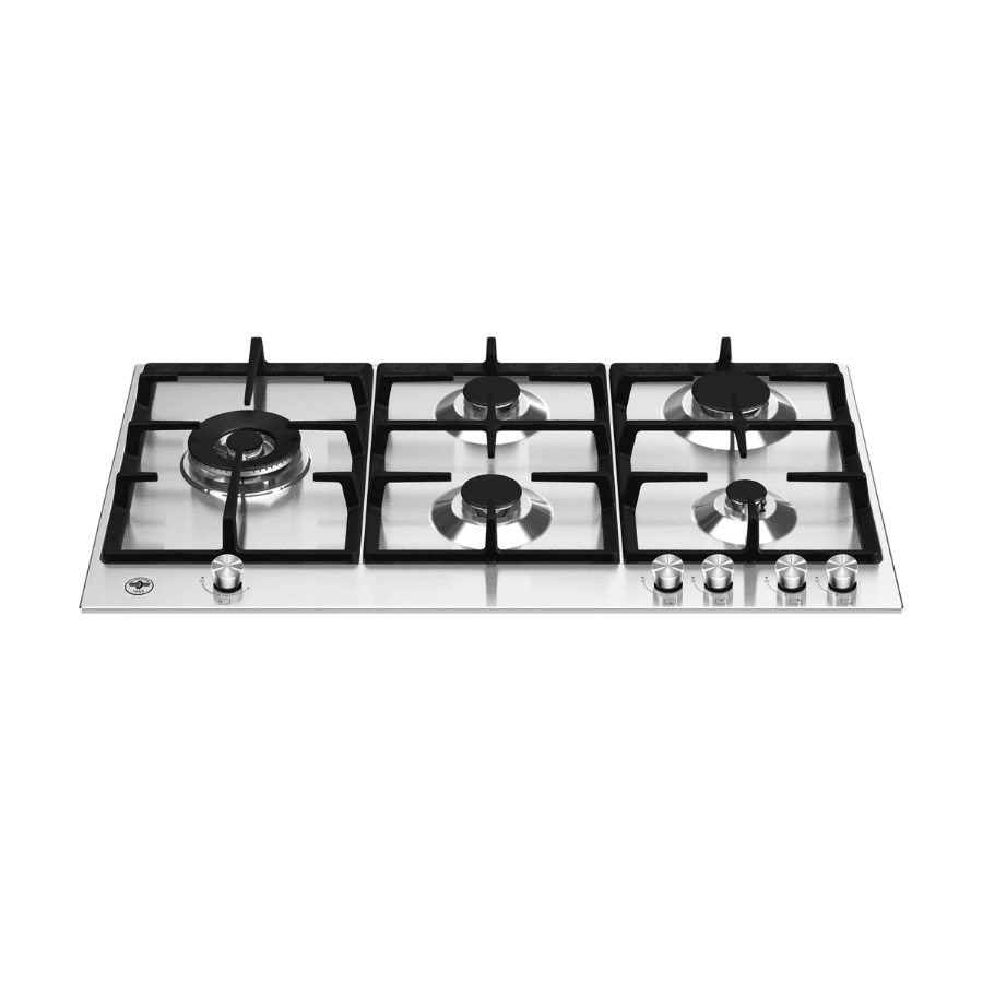 La Germania Built-in Gas Hob 90cm - 5 Gas Burners, Cast Iron Supports with Full Safety System & Auto Ignition