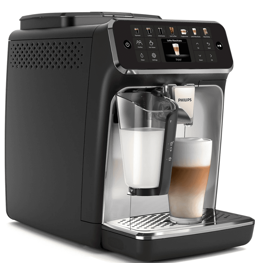 Philips Coffee Machine Series 4400 - Fully Automatic, LatteGo System, 12 Coffee Types - EP4446/70