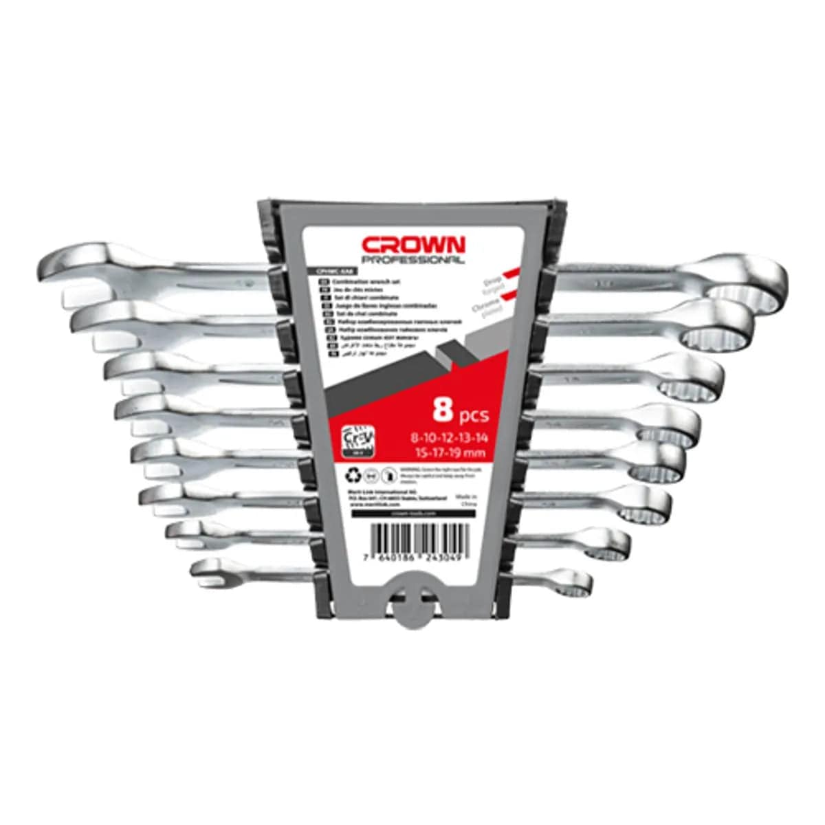 Crown 8pcs Combination Spanner Set | CPHWC-XA8