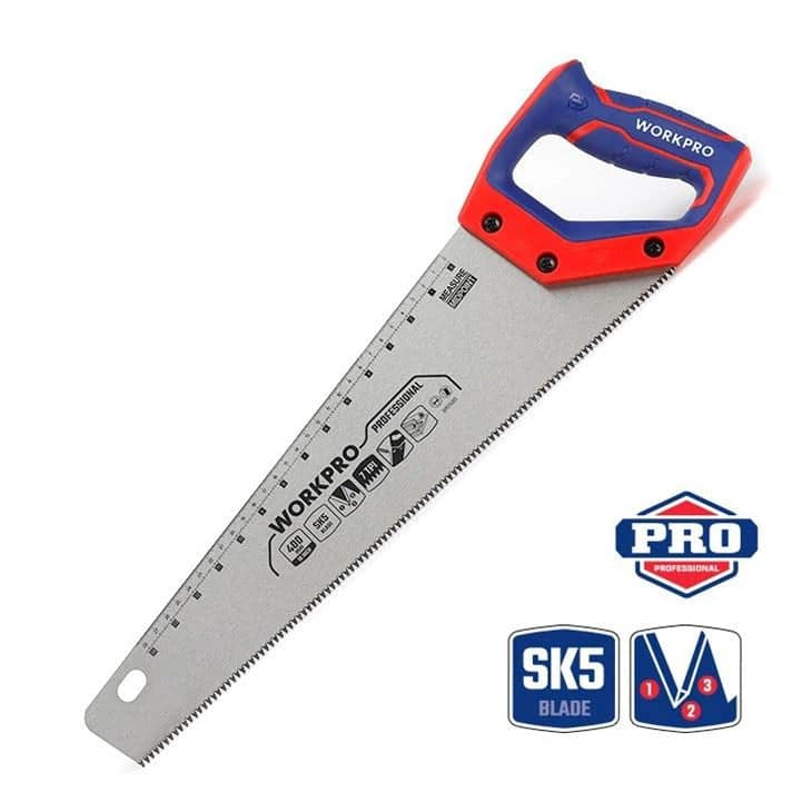WORKPRO SK5 Hand Saw with Triple-Ground Teeth (7TPI)