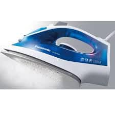 Panasonic Steam Iron 1800W, Titanium Coated Soleplate with Powerful Steam & Self-Cleaning System - Blue (NI-M300TATH)