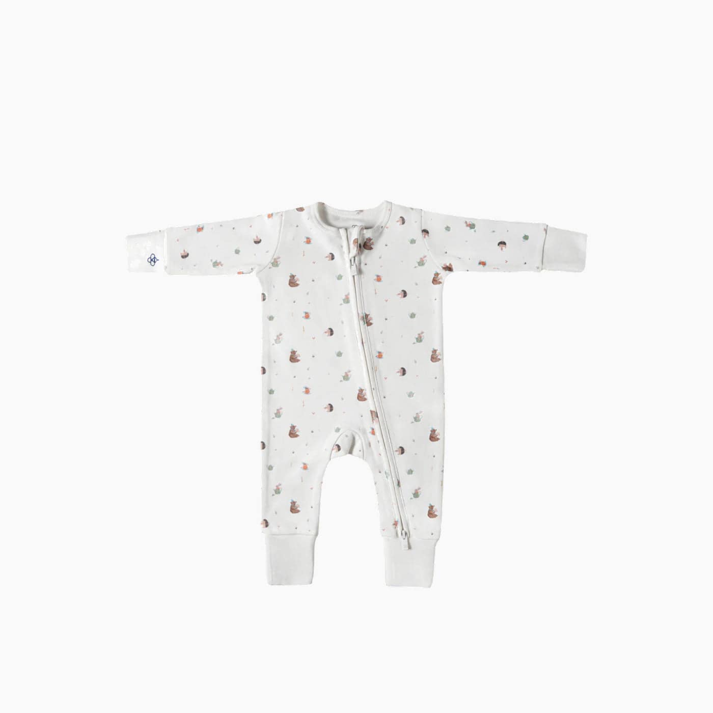 Snugbeenightwear Woodland cotton sleepsuit with adorable woodland animals