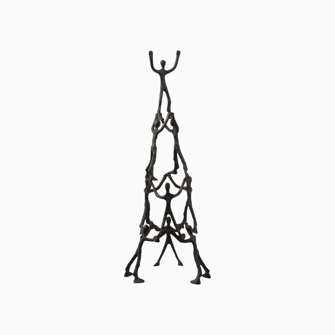9 people pyramid sculptue