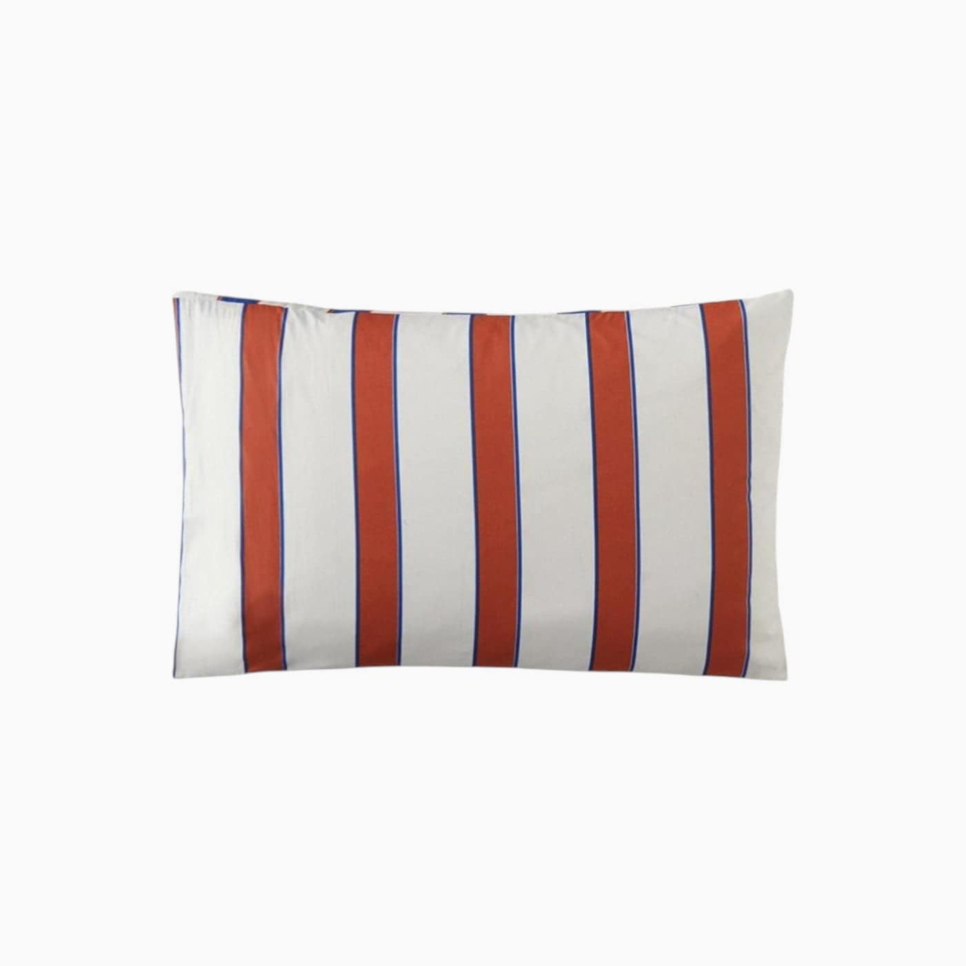 H Living Marine Stripe Cotton 2 pcs Pillowcase 50x70 cm Navy Blue - Orange