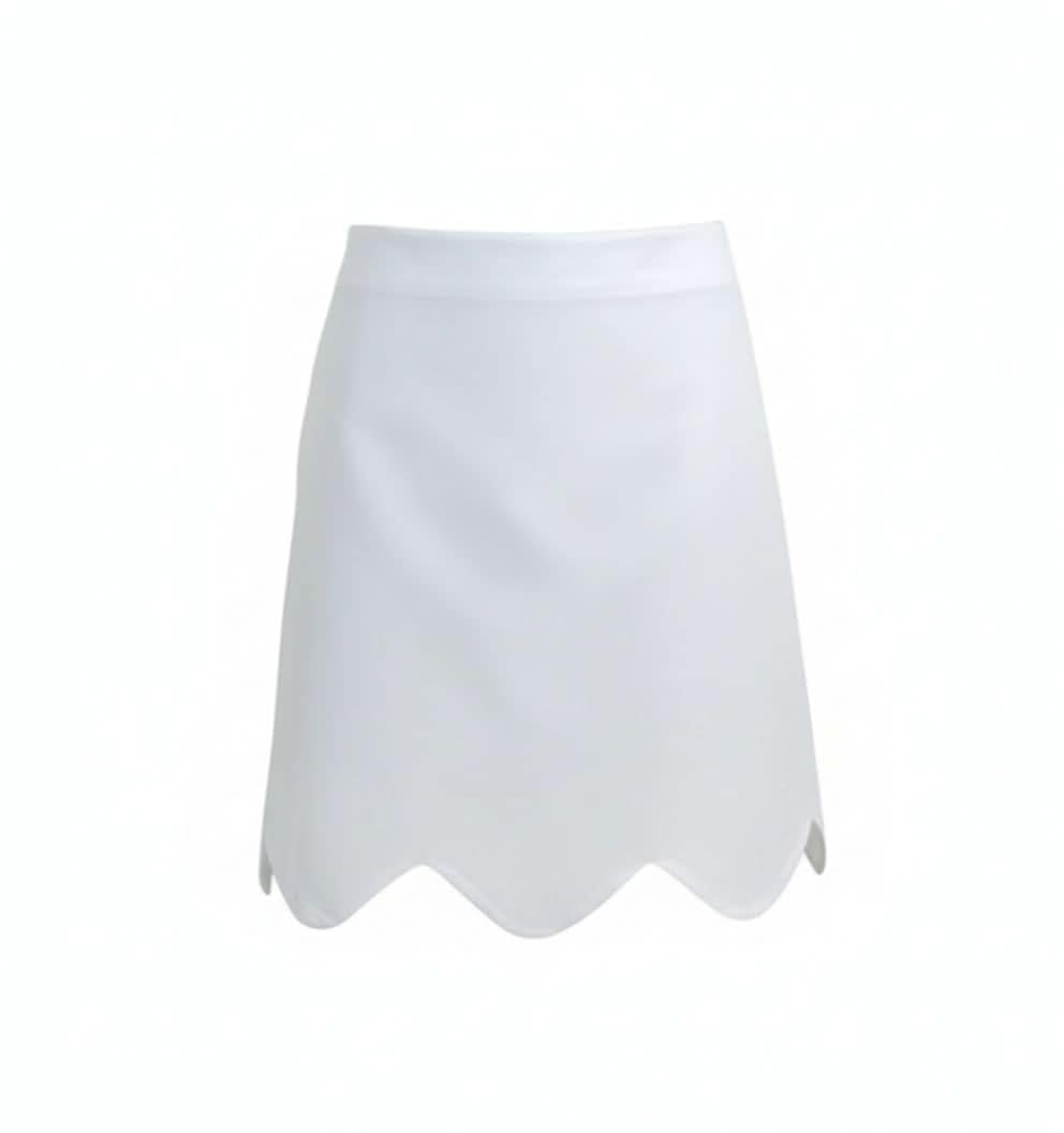 Nuvia Traditional White Scalloped Apron