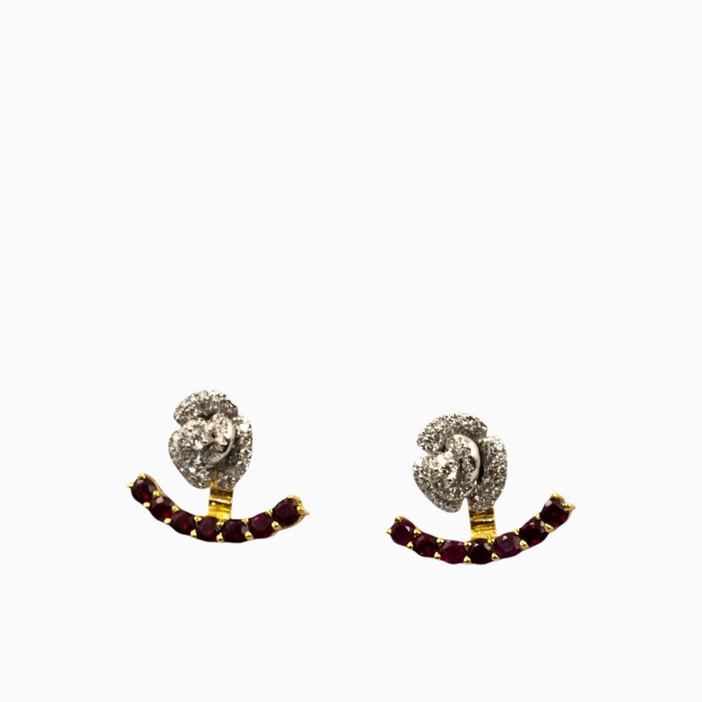 Nadine Shami Yellow & White Gold Ruby and Diamond Ring
