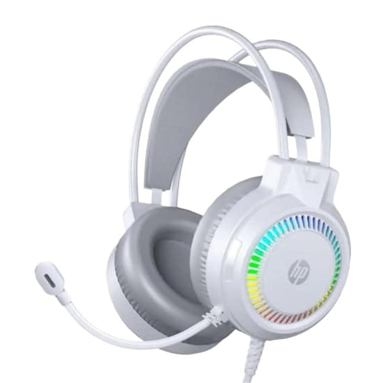 HP H220 RGB USB Gaming Headset — White