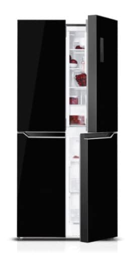 Metalux Side by Side A++, No Frost, 442Lit, Glass Black