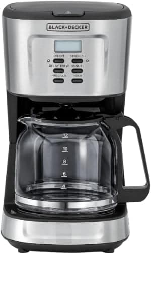 Black & Decker Coffee Maker, 12Cup, 900Watts, Black / Silver
