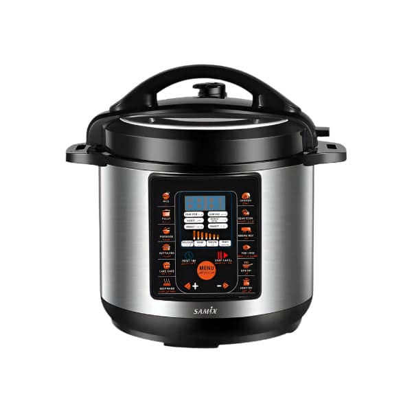Samix Pressure Cooker, 8Lit, 1350Watts, Black & Steel