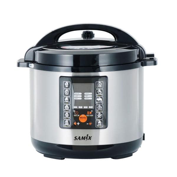 Samix Pressure Cooker, 12Lit, 1600Watts, Black & Steel