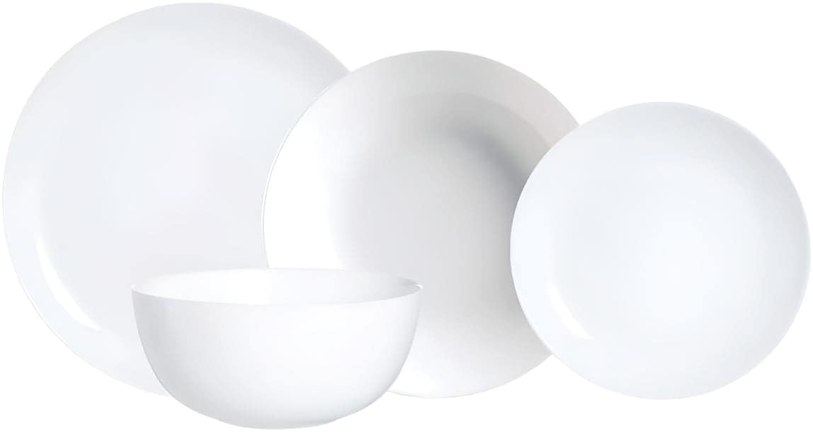 Luminarc Temp DIWALI, 19Pcs Dinner Set, White