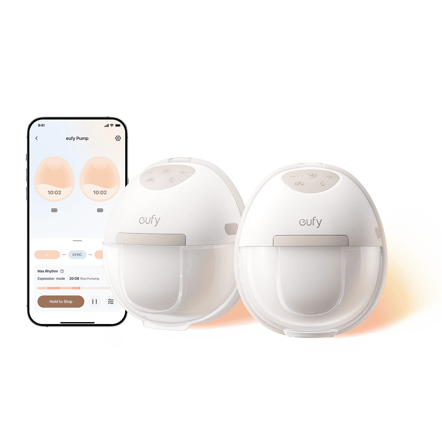مضخة الثدي eufy E20 القابلة للاستخدام مع التسخين وزيادة الإنتاج 30%