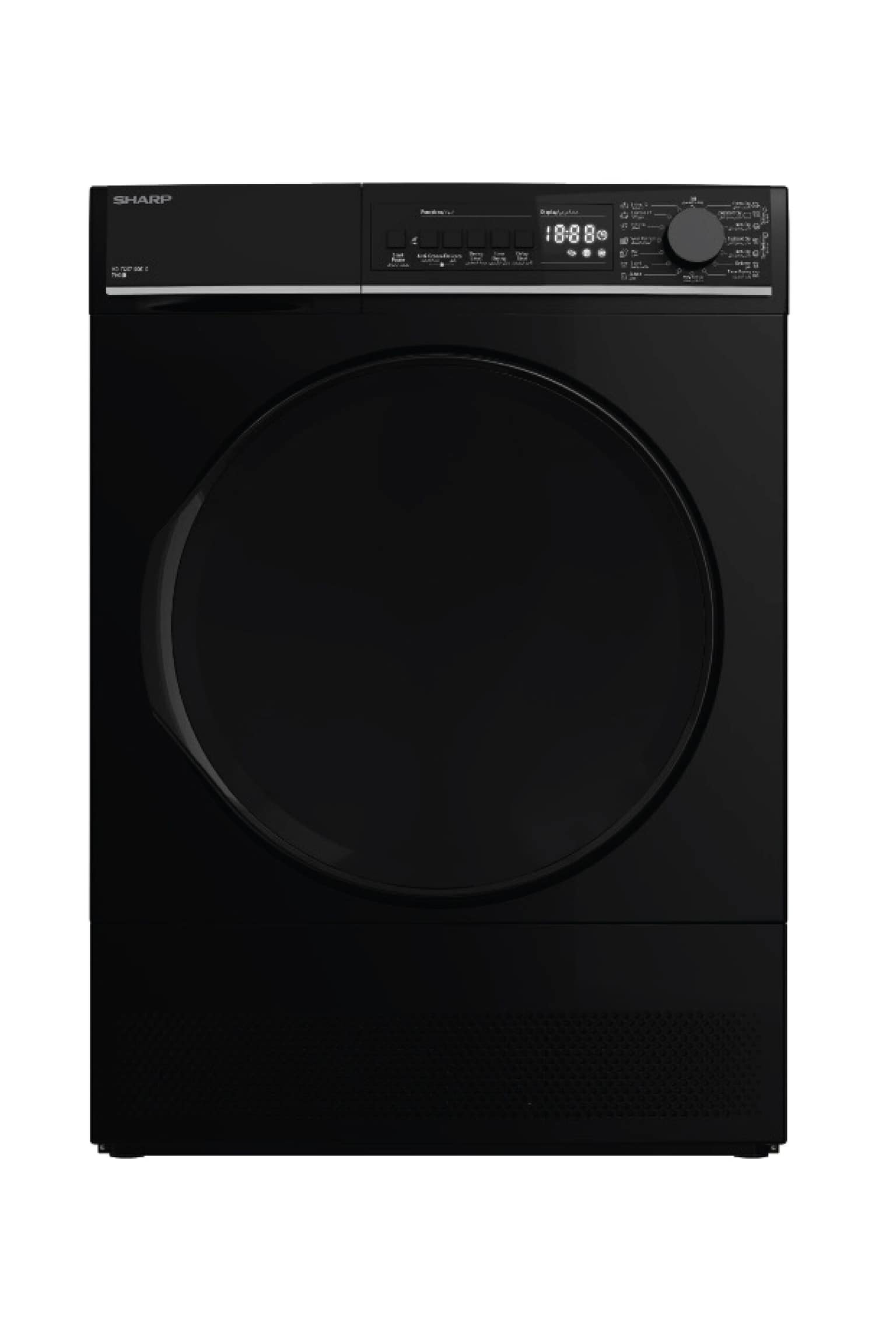 SHARP 9kg Freestanding Condenser Dryer with 15 Programs Black Class B - KD-FCS910DZ-B