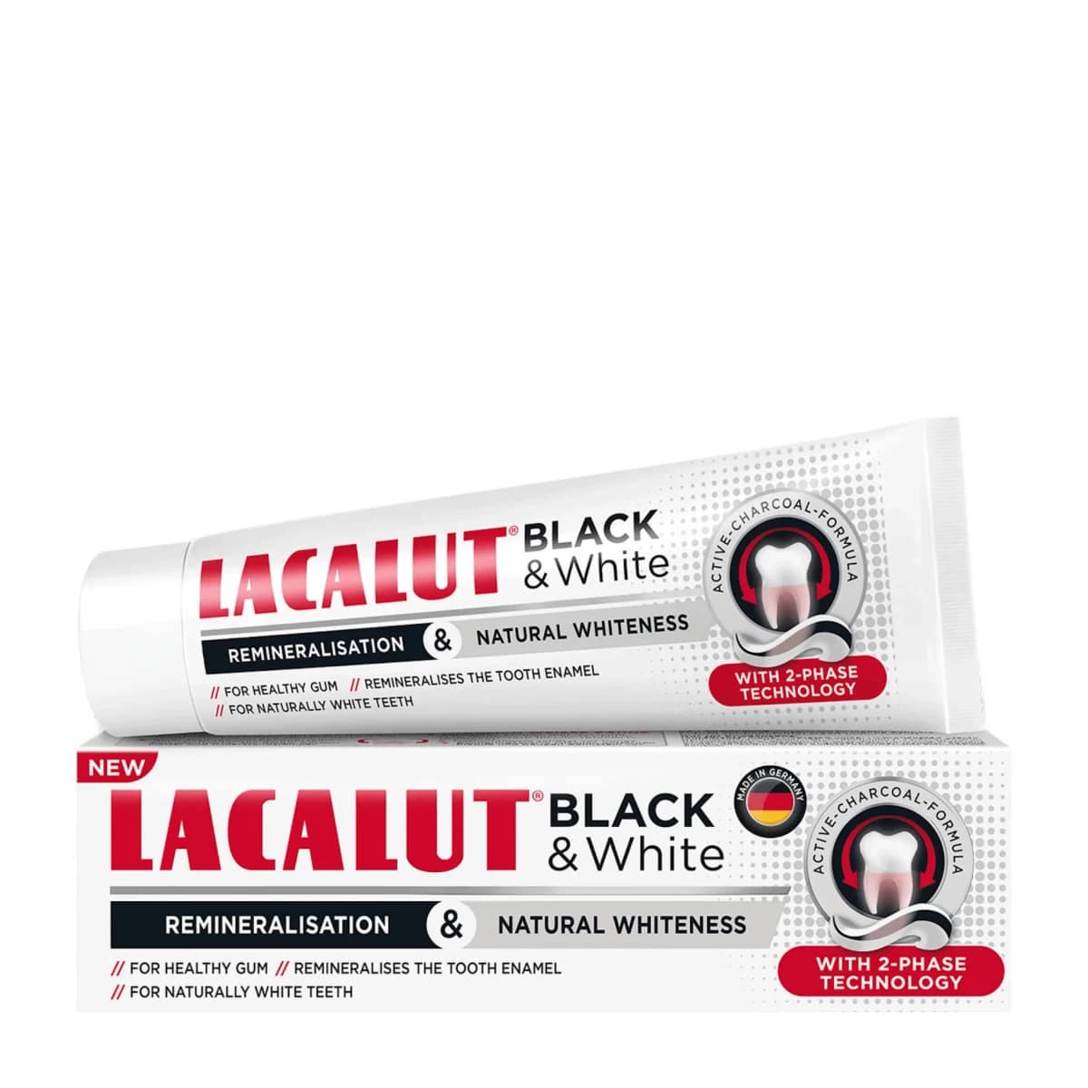 LACALUT Black & White Remineralisation Toothpaste 75ml
