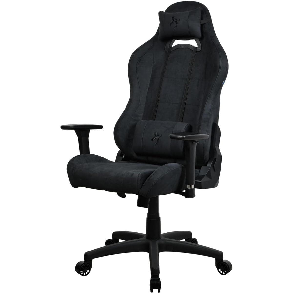 Arozzi Torretta Premium Super Soft (2023) Upholstery Fabric Unique Velvety Texture Breathable Fluid-Repellant Ergonomic Design for Office & Gaming Chair - Pure Black