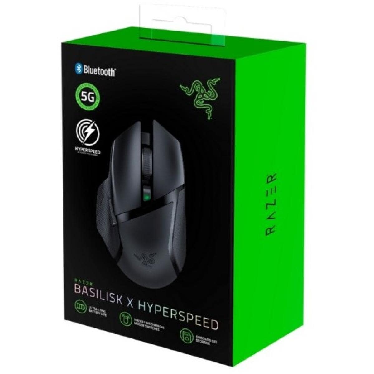 Razer Basilisk X HyperSpeed Wireless / Bluetooth 16K DPI Optical Sensor 6 Programmable Buttons 450 Hr Battery - Black