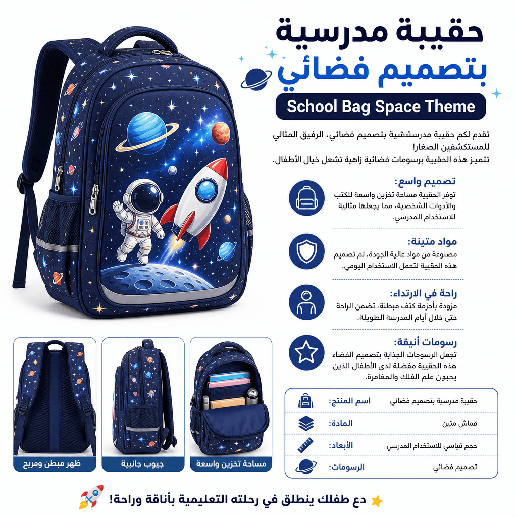 School Bag Space Theme