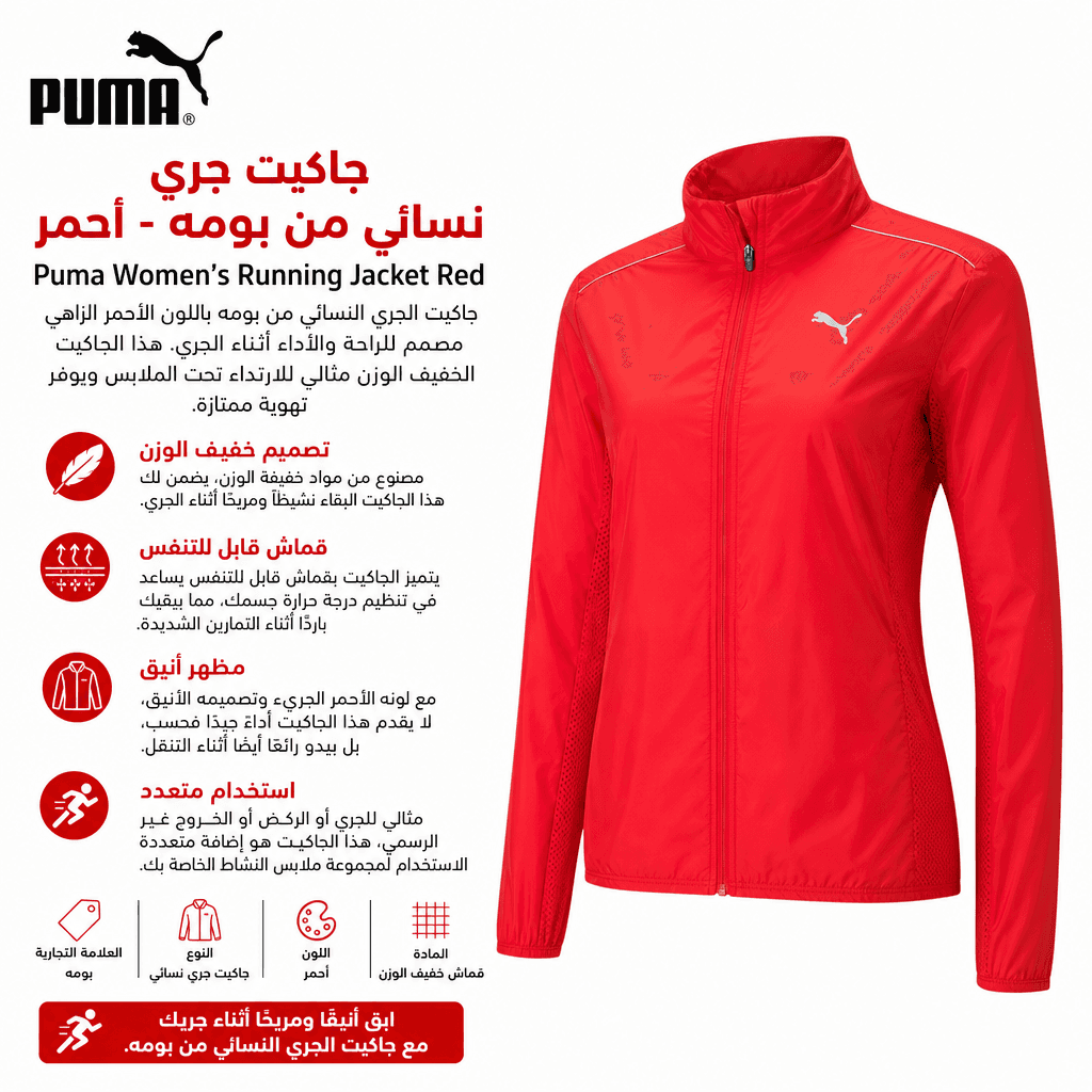 Puma Women’s Running Jacket Red
