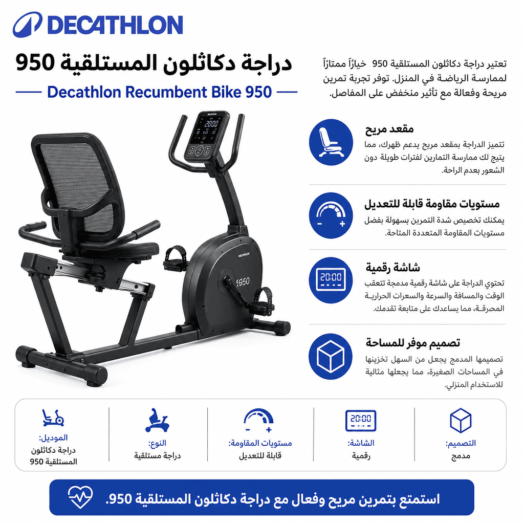 Decathlon Recumbent Bike 950