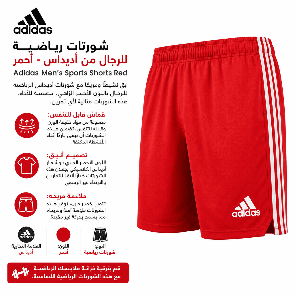 Adidas Men’s Sports Shorts Red
