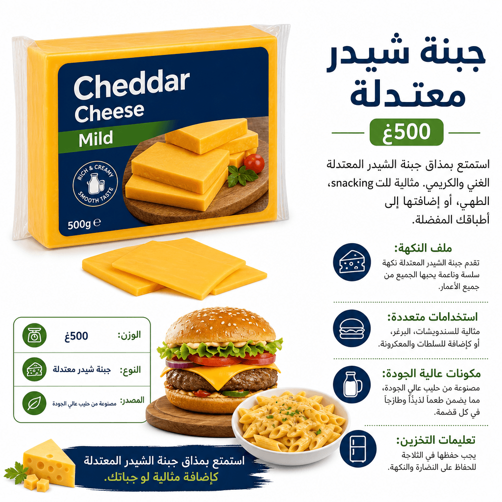 Cheddar Cheese Mild 500g