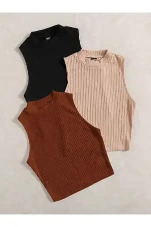 Ribbed Knit Women's Top