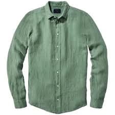 Men's Linen Button-Up Shirt