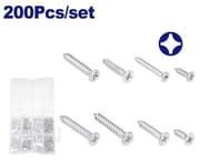 EMTOP EMXSCB01 200 Pcs Countersunk Head Self-Tapping Screws Assortment Kit product image