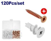 EMTOP EMXT1B01 120 Pcs Chipboard Screws & Anchors Kit product image