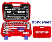 EMTOP ESKT12251 25-Piece 1/2" Socket Set product image