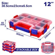 EMTOP EPBX1211 Plastic Screw Organizer Box – 12 Compartments product image