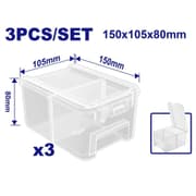 EMTOP EMTB8333 Screw Storage Box with Lid - Contains 3Boxs product image