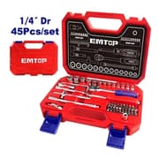 EMTOP ESKT14451 45-Piece 1/4" Socket Set product image