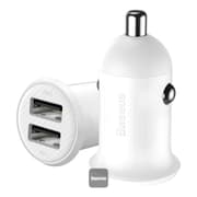 Baseus Grain Pro Car Charger - Dual USB Ports - 4.8A Fast Charging - Ultra-Compact Mini Design - Intelligent Chip Protection - Universal Compatibility product image