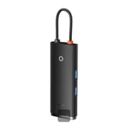 Baseus Lite Series 6-Port Type-C Multifunctional Hub - 4K HDMI Output - 2x USB 3.0 High-Speed Ports - 100W USB-C PD Charging - SD and TF Card Reader - Plug and Play - Compact Lightweight Design product image