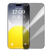 Baseus Diamond Series Privacy Tempered Glass Screen Protector for iPhone 15 Pro, 15 Plus, and 15 Pro Max - 28 Degree Anti-Spy Technology - Full Coverage 9H Hardness - Shatter-Proof Design - Includes Precision Installation Kit product image