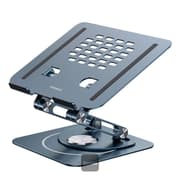 Baseus Foldable Desktop Stand for Laptop and iPad Tablet - 360 Degree Rotatable Base - Three-Fold Adjustable Design - Ergonomic Viewing Angles - Durable Aluminum Build - Anti-Slip Silicone Protection product image