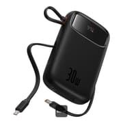 Baseus Qpow2 Fast Charge Power Bank - 10,000mAh Capacity - 30W Power Delivery - Built-in Dual Type-C Cables - Digital Display - Compact Portable Design product image