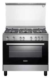 Elba Gas Cooker 90 cm Stainless Steel Enamelled Steel Pan Supports 5 gas burners product image