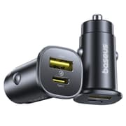 Baseus GoTrip 30W Fast Charging Car Charger - Dual Port USB-C & USB-A Compact Design product image
