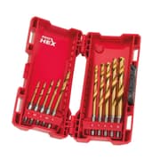 Milwaukee SHOCKWAVE™ HSS-G TiN Red Hex Drill Bit Set - 10 Piece product image