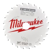 Milwaukee Circular Saw Blade CSB P W 190 x 30 x 1.6 x 24ATB product image