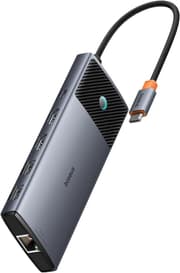 Baseus UltraJoy 10-in-1 USB-C Hub - 4K HDMI High-Resolution Output - 100W Power Delivery Fast Charging - Gigabit Ethernet RJ45 - SD and TF Card Reader - 3x USB 3.0 Ports - 3.5mm Audio Jack product image