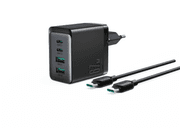 TCG02 67W 2C2A Fast Charger-Black+100W C to C Cable 1.2m-Black (EU) product image