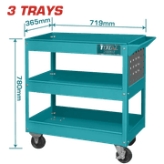 Total THPTC301 3-Layer Tool Trolley – Heavy-Duty Workshop Cart product image